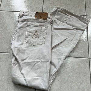 7 for all mankind White Bell Bottom/ Flare Jeans